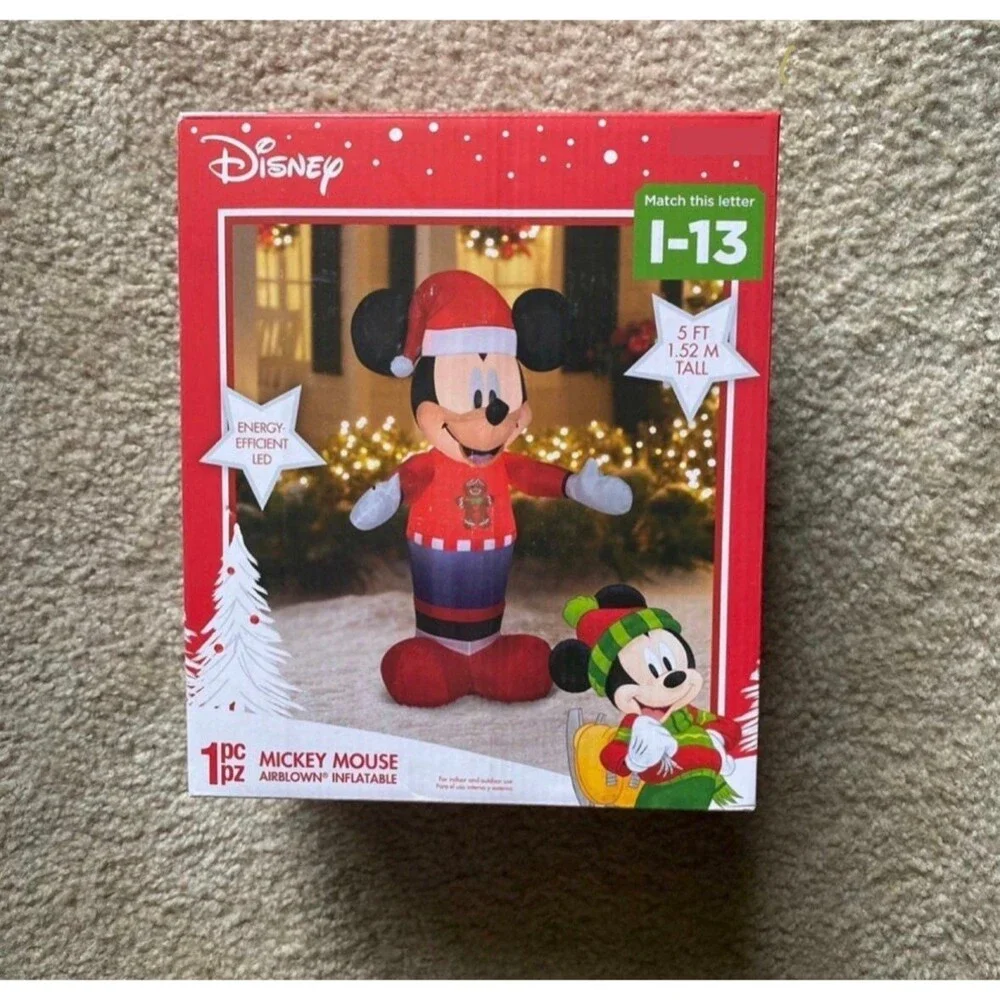 5ft Disney Mickey Mouse Holiday Airblown Inflatable